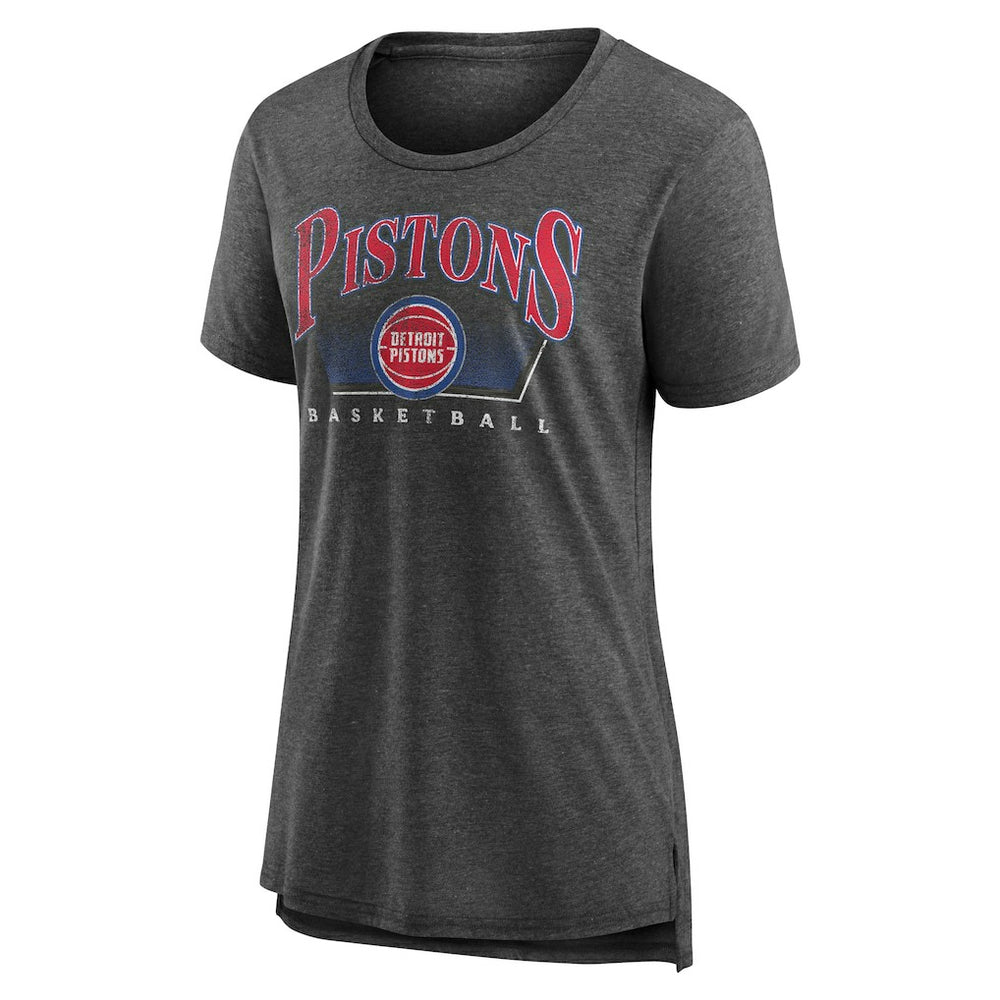 Detroit Pistons Women's Selection Tri-Blend T-Shirt Gray