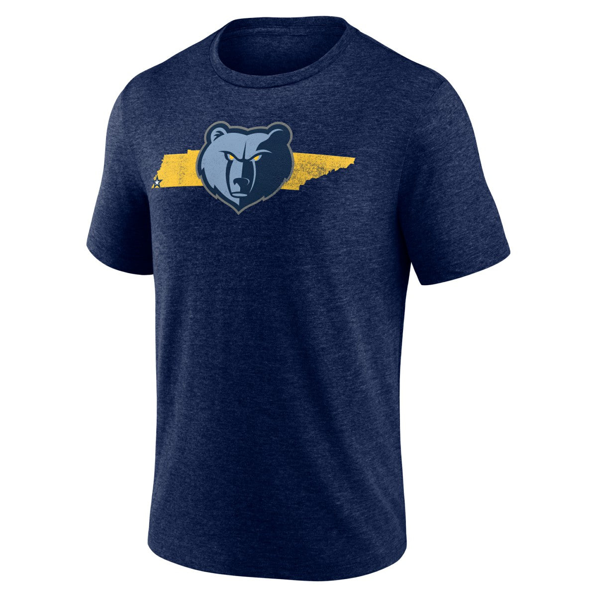 Memphis Grizzlies Announcer Tri-Blend T-Shirt Navy