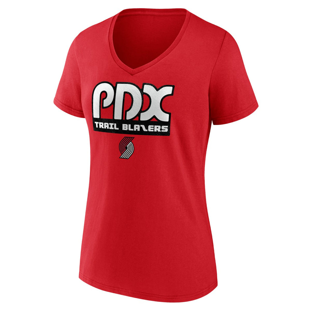 Portland Trail Blazers Women's Team Pride V-Neck T-Shirt Red