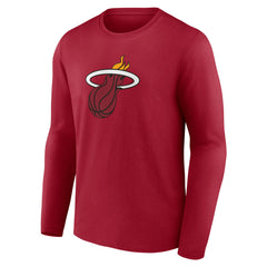 Miami Heat Primary Logo Long Sleeve T-Shirt Red
