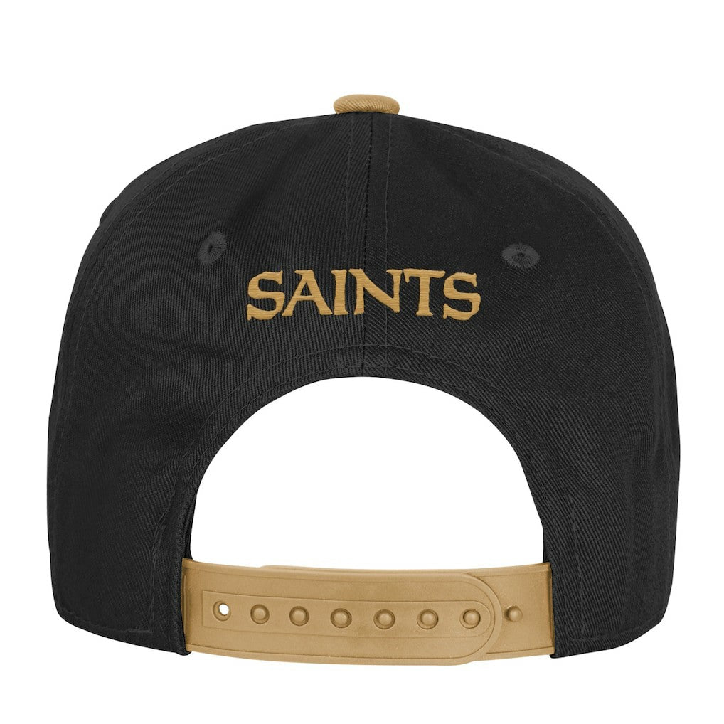 New Orleans Saints Outerstuff Youth True Retro Adjustable Hat Black