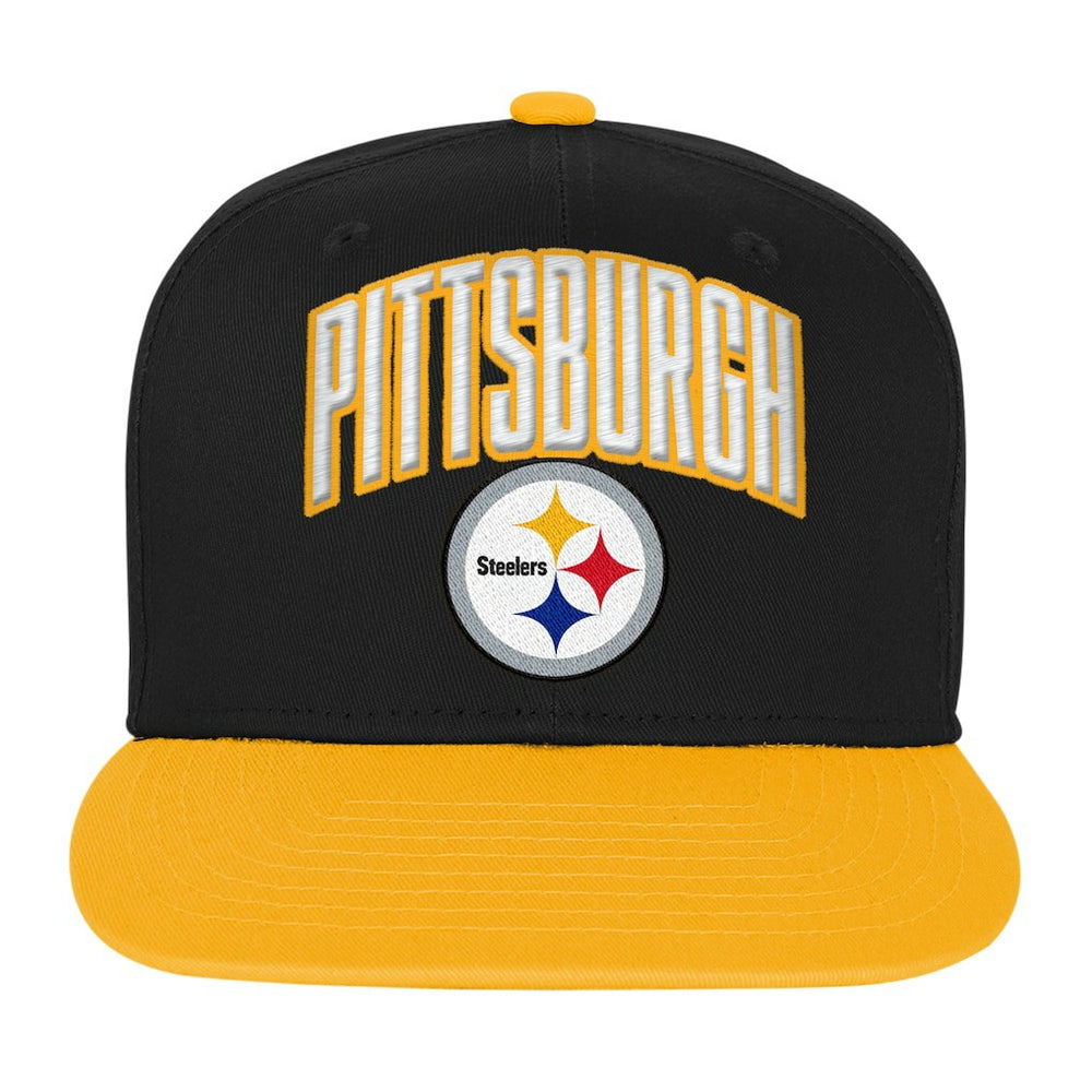 Pittsburgh Steelers Outerstuff Youth Essentials Snapback Hat Black