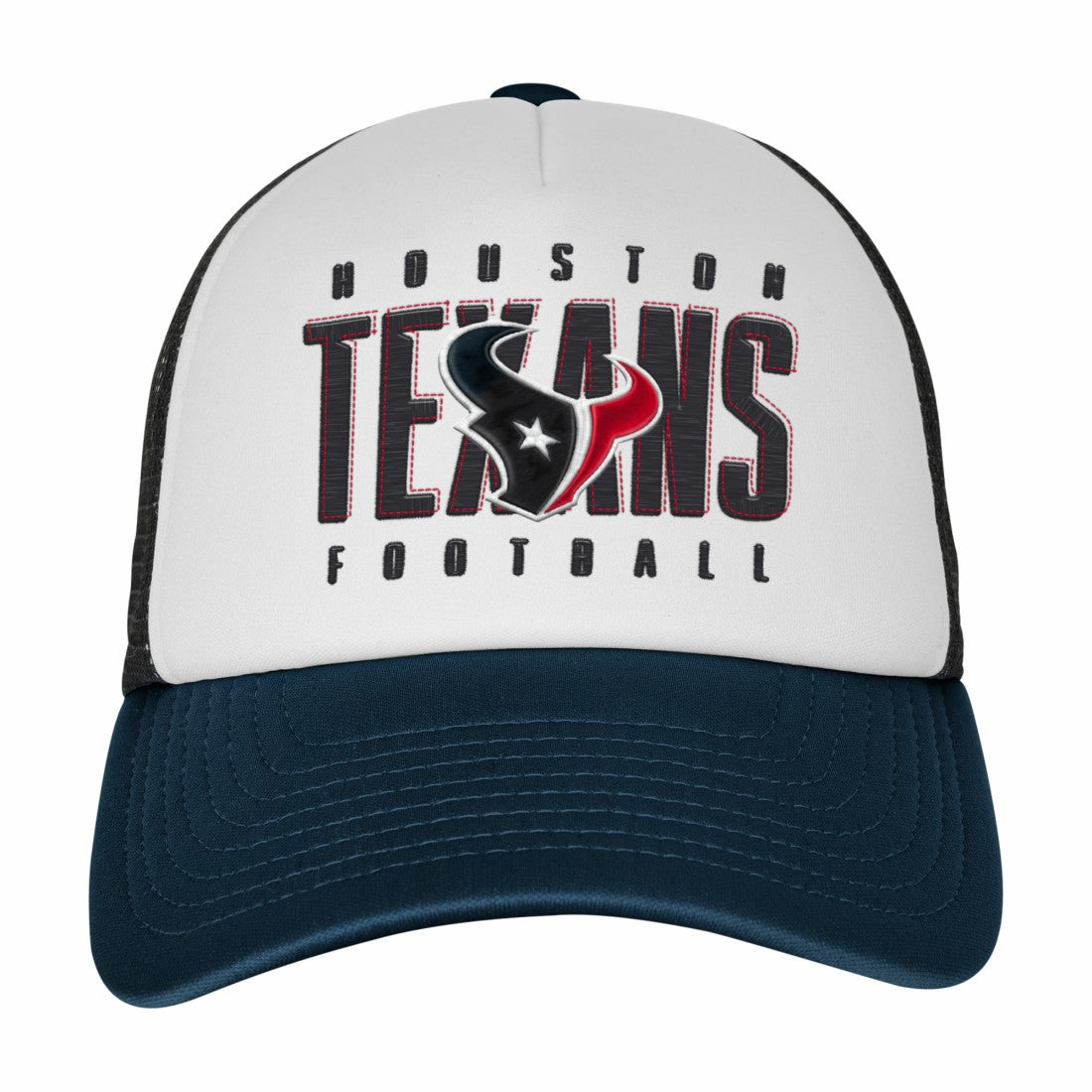 Houston Texans Youth Essentials Trucker Adjustable Hat White/Navy