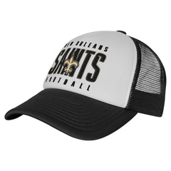 New Orleans Saints Youth Essentials Trucker Adjustable Hat White/Black
