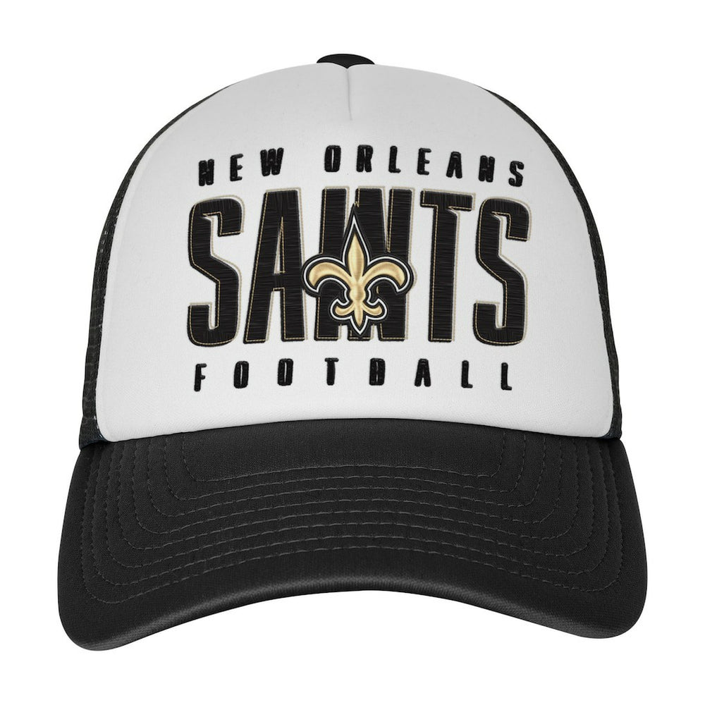 New Orleans Saints Youth Essentials Trucker Adjustable Hat White/Black