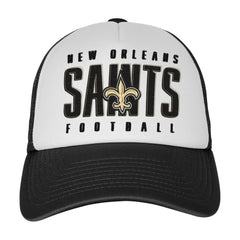New Orleans Saints Youth Essentials Trucker Adjustable Hat White/Black