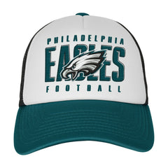 Philadelphia Eagles Youth Essentials Trucker Adjustable Hat White/Midnight Green