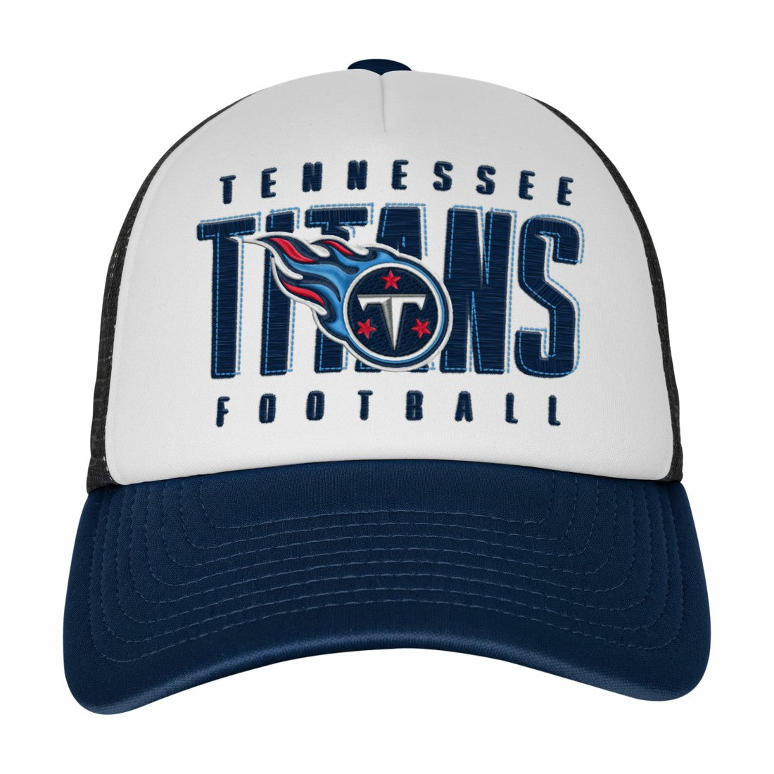 Tennessee Titans Youth Essentials Trucker Adjustable Hat White/Navy