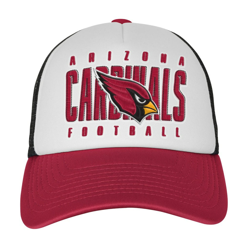 Arizona Cardinals Youth Essentials Trucker Adjustable Hat White/Cardinal