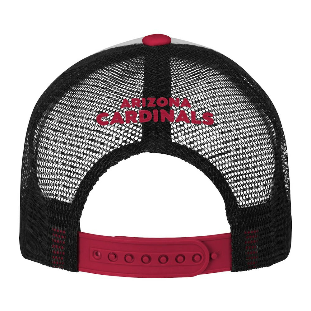 Arizona Cardinals Youth Essentials Trucker Adjustable Hat White/Cardinal
