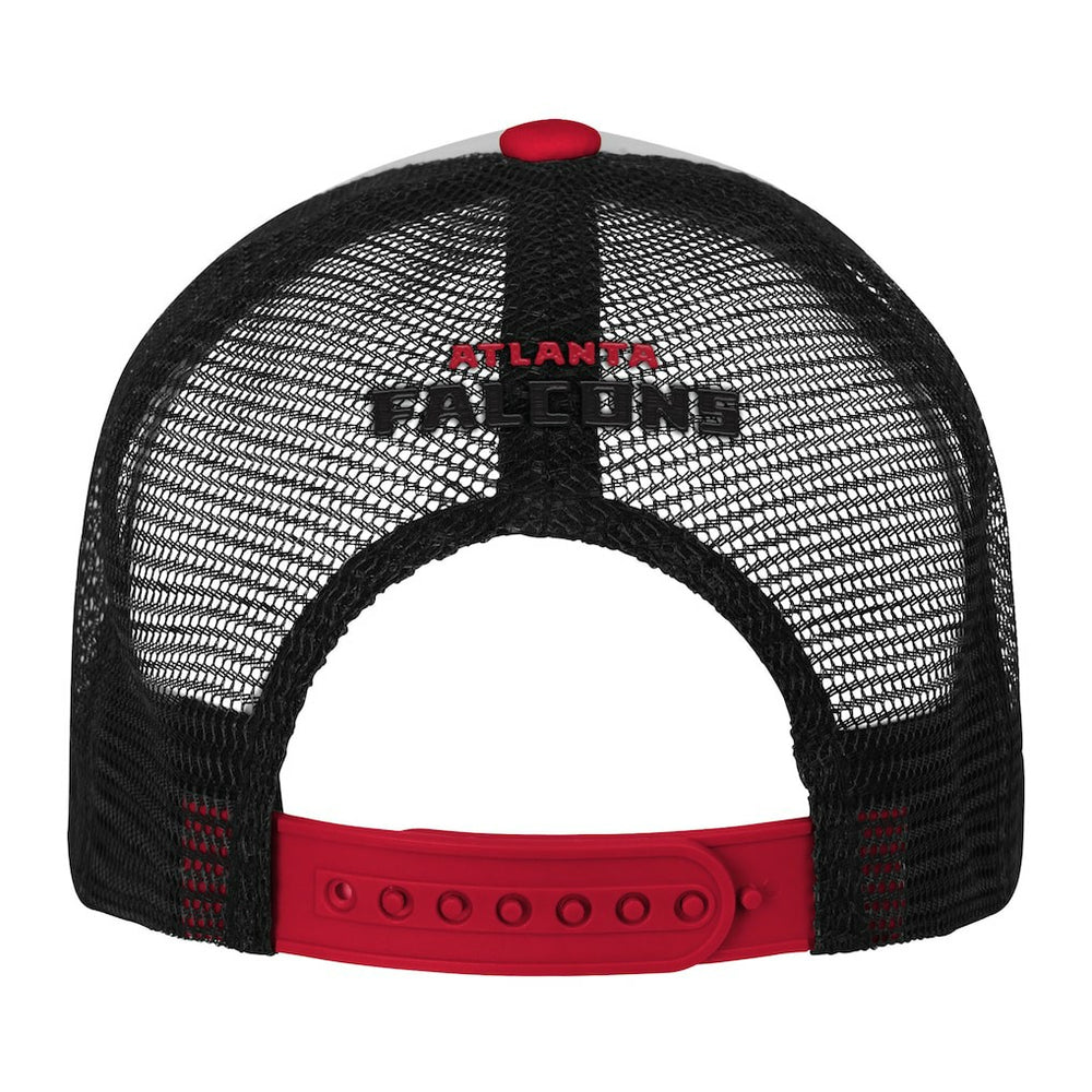 Atlanta Falcons Youth Essentials Trucker Adjustable Hat White/Red