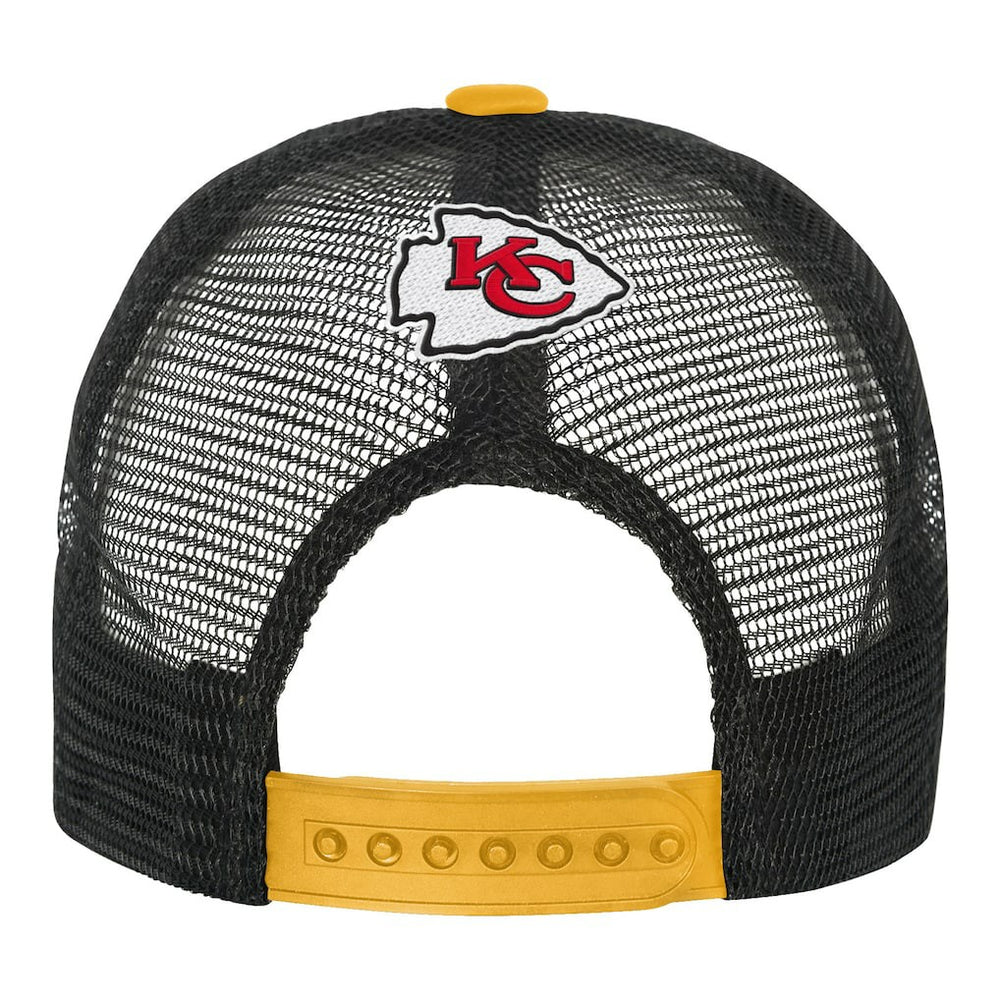 Kansas City Chiefs Youth Modern Fan Trucker Adjustable Hat White/Gold