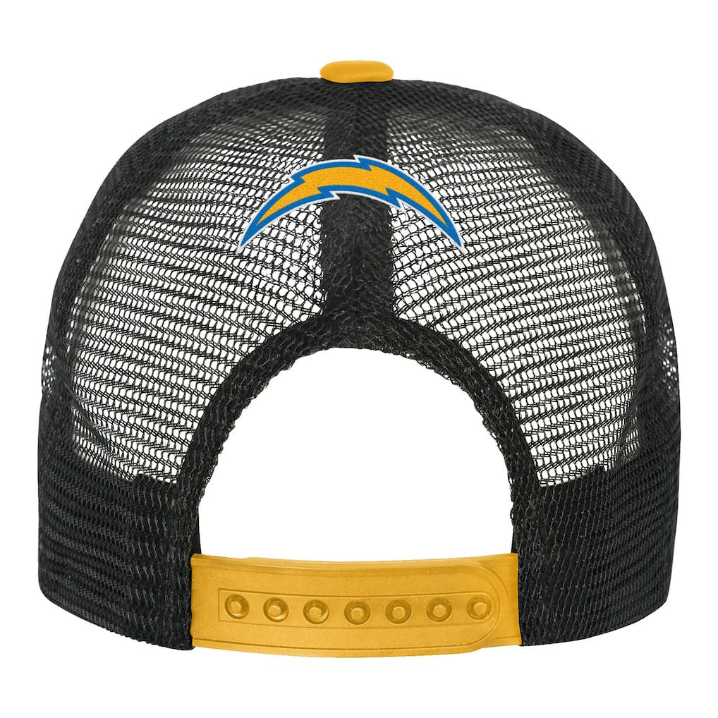Los Angeles Chargers Youth Modern Fan Trucker Adjustable Hat White/Gold