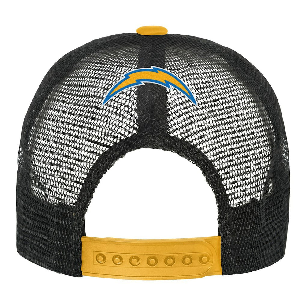 Los Angeles Chargers Youth Modern Fan Trucker Adjustable Hat White/Gold