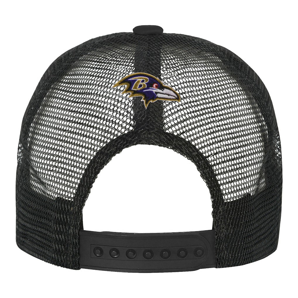 Baltimore Ravens Youth Modern Fan Trucker Adjustable Hat White/Black