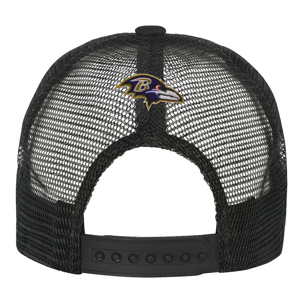 Baltimore Ravens Youth Modern Fan Trucker Adjustable Hat White/Black
