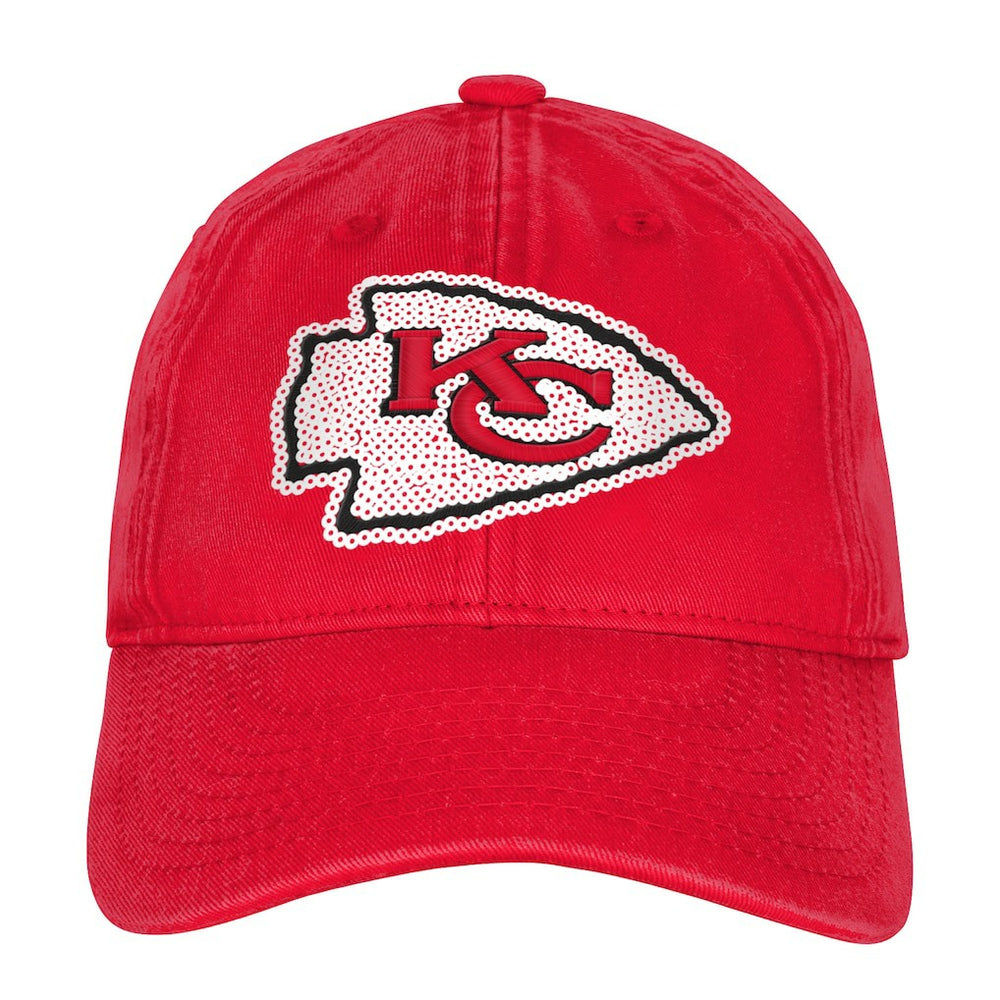 Kansas City Chiefs Outerstuff Girls Youth Gridiron Adjustable Hat Red