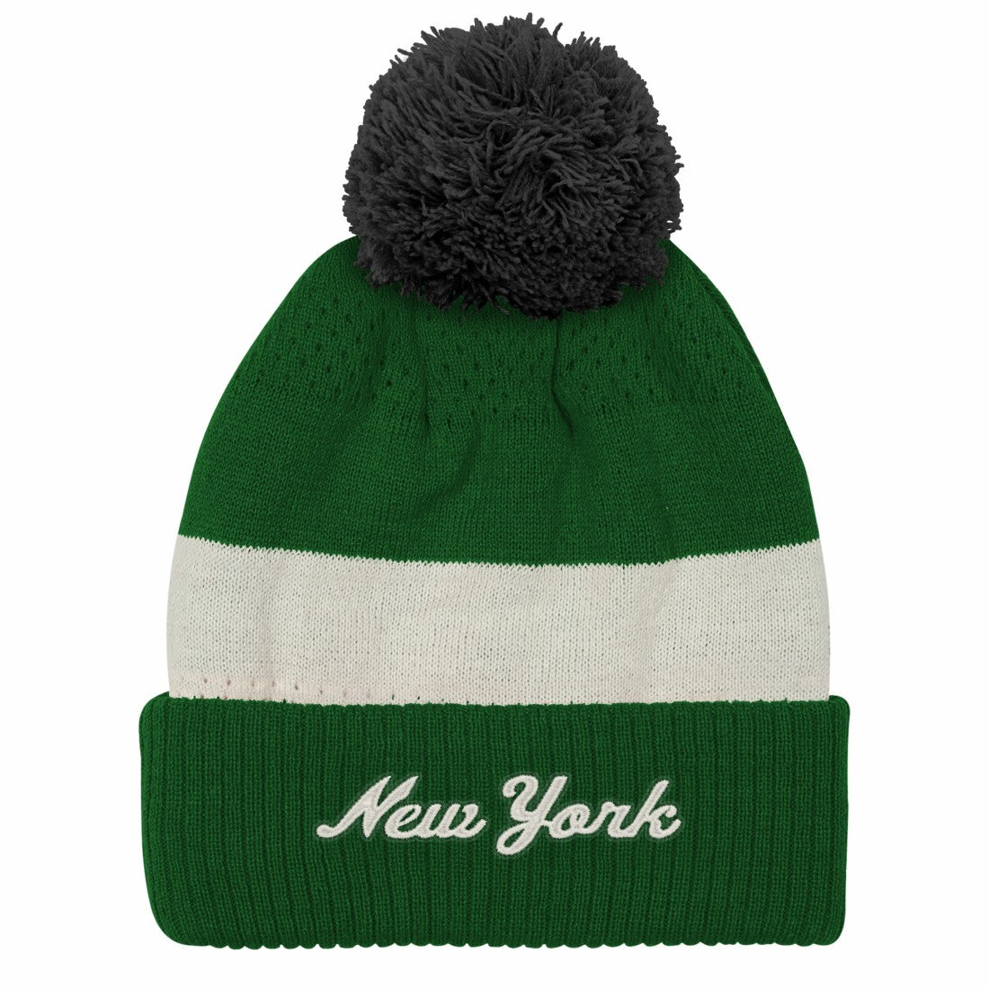 New York Jets Outerstuff Youth Modern Fan Cuffed Knit Hat with Pom Green