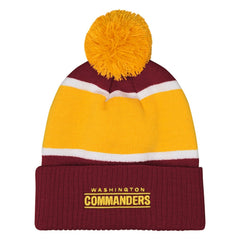Washington Commanders Outerstuff Girls Let's Play Cuffed Knit Hat with Pom Burgundy