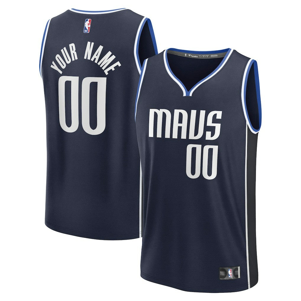 Dallas Mavericks Fast Break Custom Jersey for sale Statement Editi- Navy | Fanatics outlet