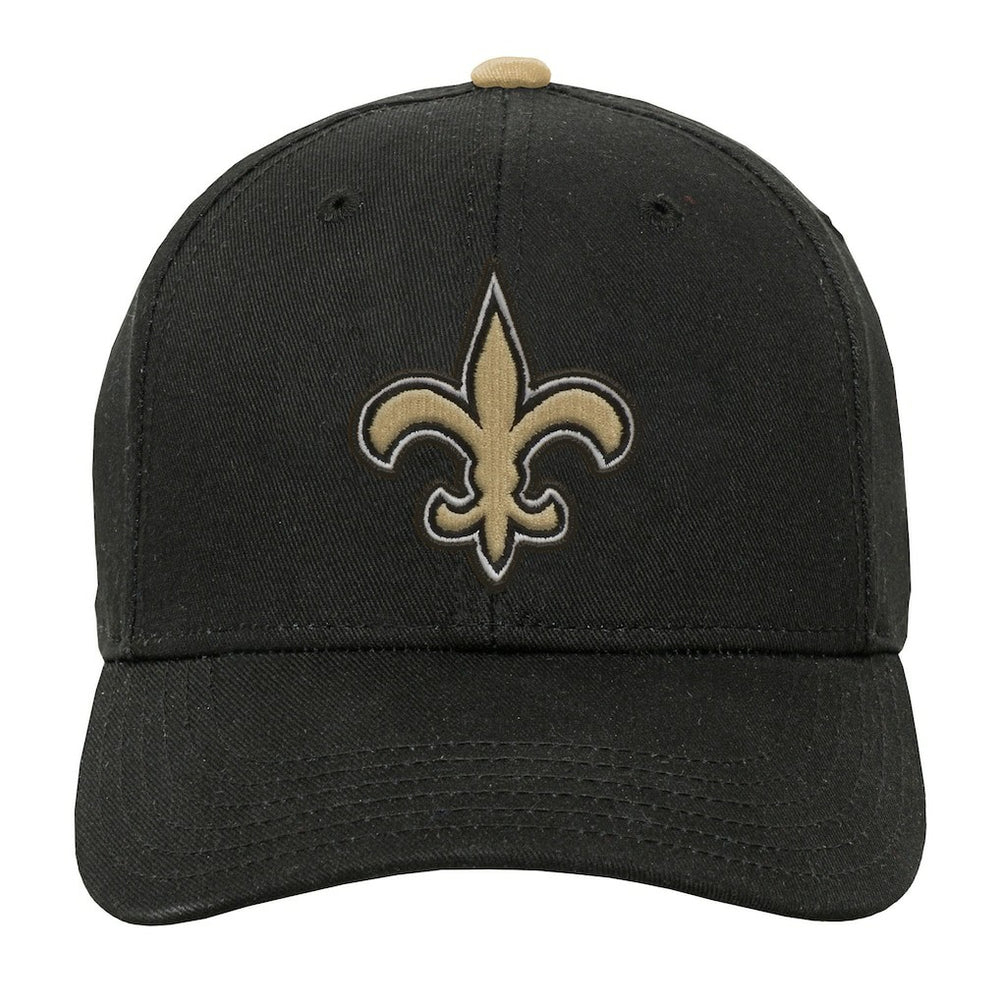 New Orleans Saints Outerstuff Youth Team Pre-Curved Adjustable Hat Black