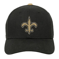 New Orleans Saints Outerstuff Youth Team Pre-Curved Adjustable Hat Black