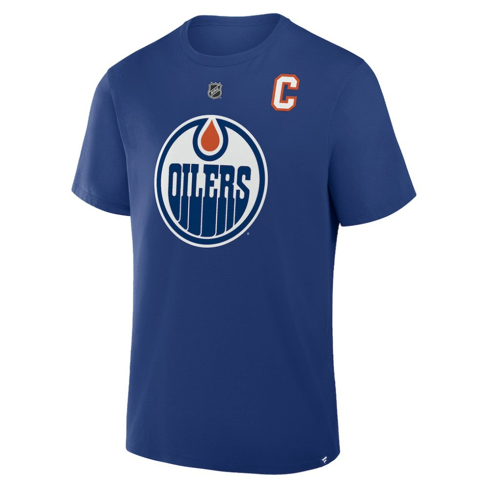 Connor McDavid Edmonton Oilers Fanatics Authentic Stack Name & Number T-Shirt - Royal - NHL 202539689