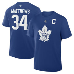 Auston Matthews Toronto Maple Leafs Fanatics Authentic Stack Name & Number T-Shirt - Blue - NHL 202539690