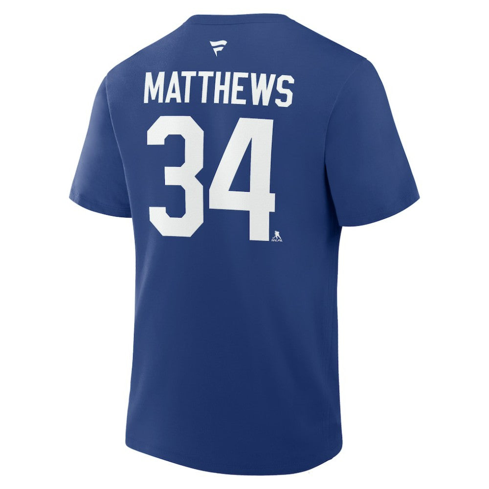 Auston Matthews Toronto Maple Leafs Fanatics Authentic Stack Name & Number T-Shirt - Blue - NHL 202539690