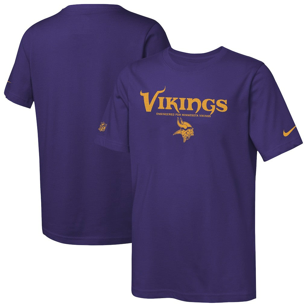 Nike Minnesota Vikings Youth Sideline Team Issue T-Shirt Purple