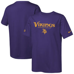 Nike Minnesota Vikings Youth Sideline Team Issue T-Shirt Purple