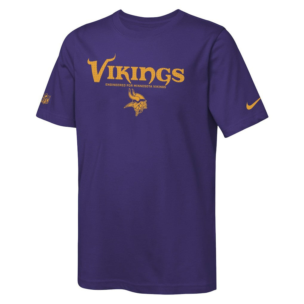 Nike Minnesota Vikings Youth Sideline Team Issue T-Shirt Purple