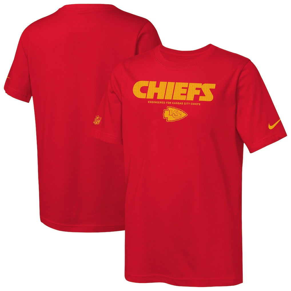 Nike Kansas City Chiefs Youth Sideline Team Issue T-Shirt Red