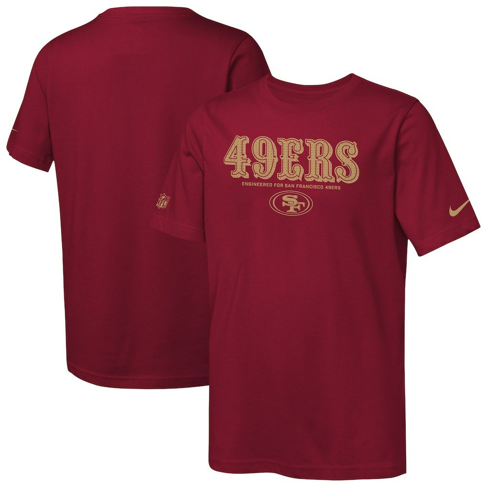 Nike San Francisco 49ers Youth Sideline Team Issue T-Shirt Scarlet