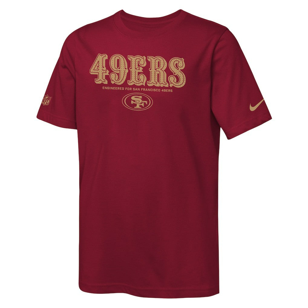 Nike San Francisco 49ers Youth Sideline Team Issue T-Shirt Scarlet