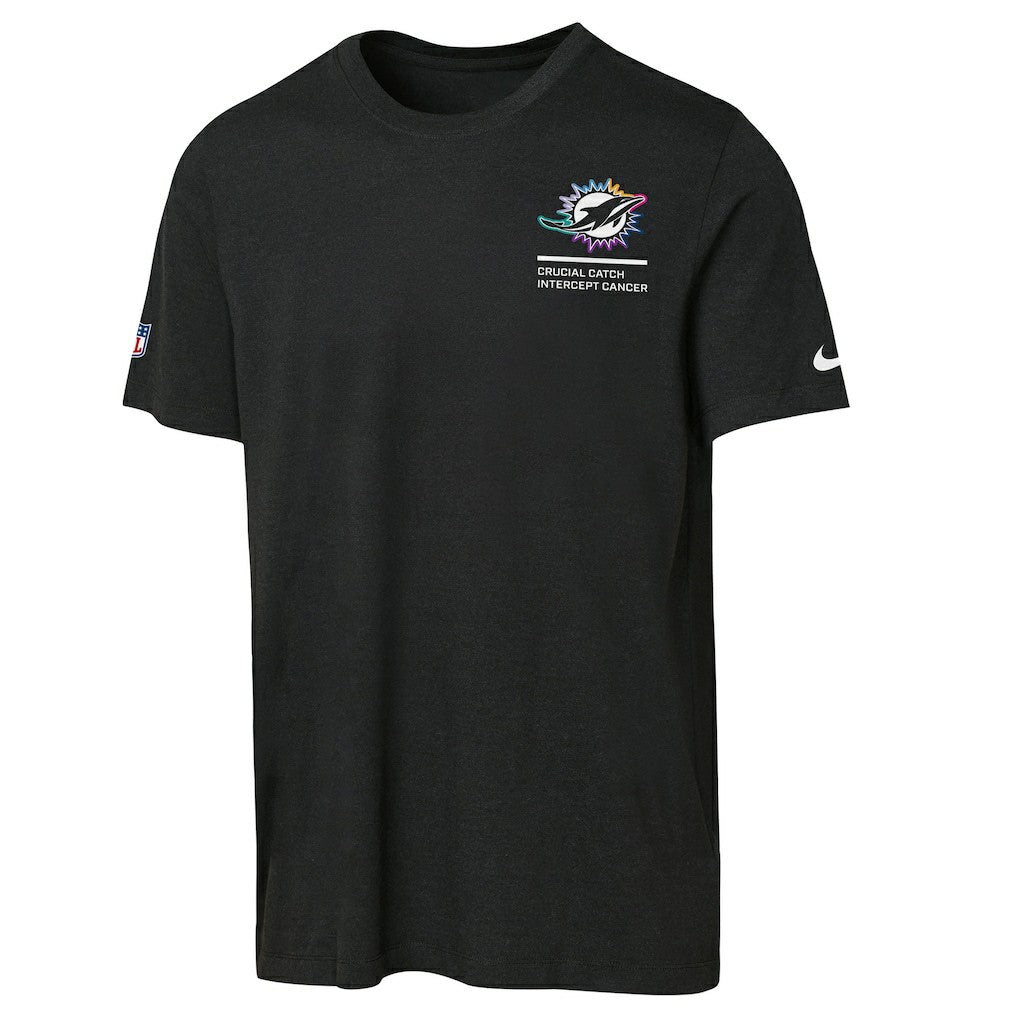 Nike Miami Dolphins Youth 2025 NFL Crucial Catch Tri-Blend Dri-FIT T-Shirt Black