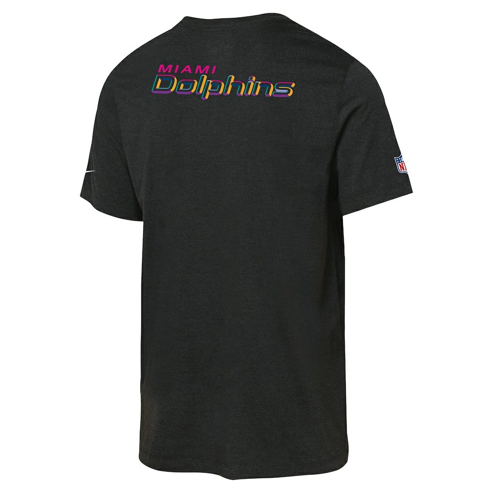 Nike Miami Dolphins Youth 2025 NFL Crucial Catch Tri-Blend Dri-FIT T-Shirt Black