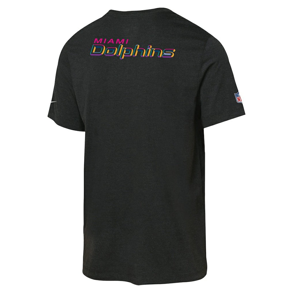 Nike Miami Dolphins Youth 2025 NFL Crucial Catch Tri-Blend Dri-FIT T-Shirt Black