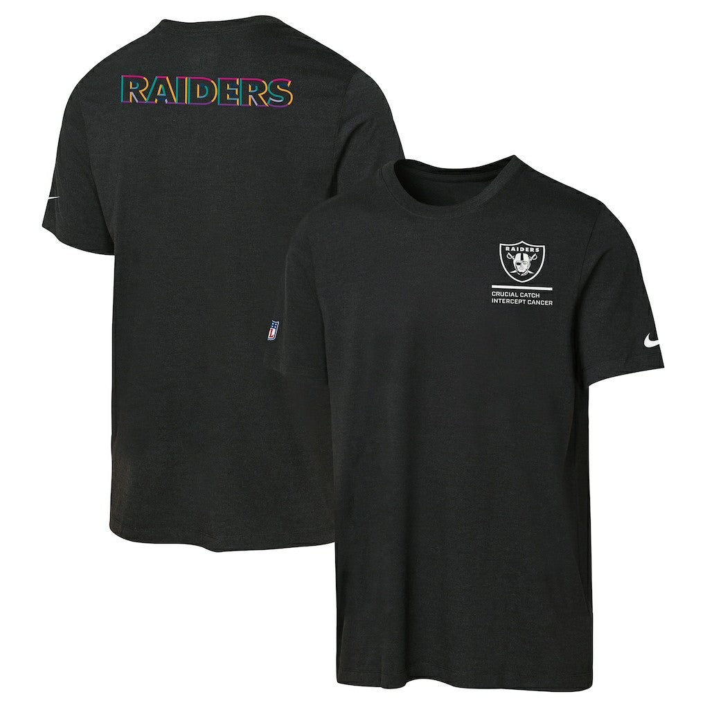Nike Las Vegas Raiders Youth 2025 NFL Crucial Catch Tri-Blend Dri-FIT T-Shirt Black