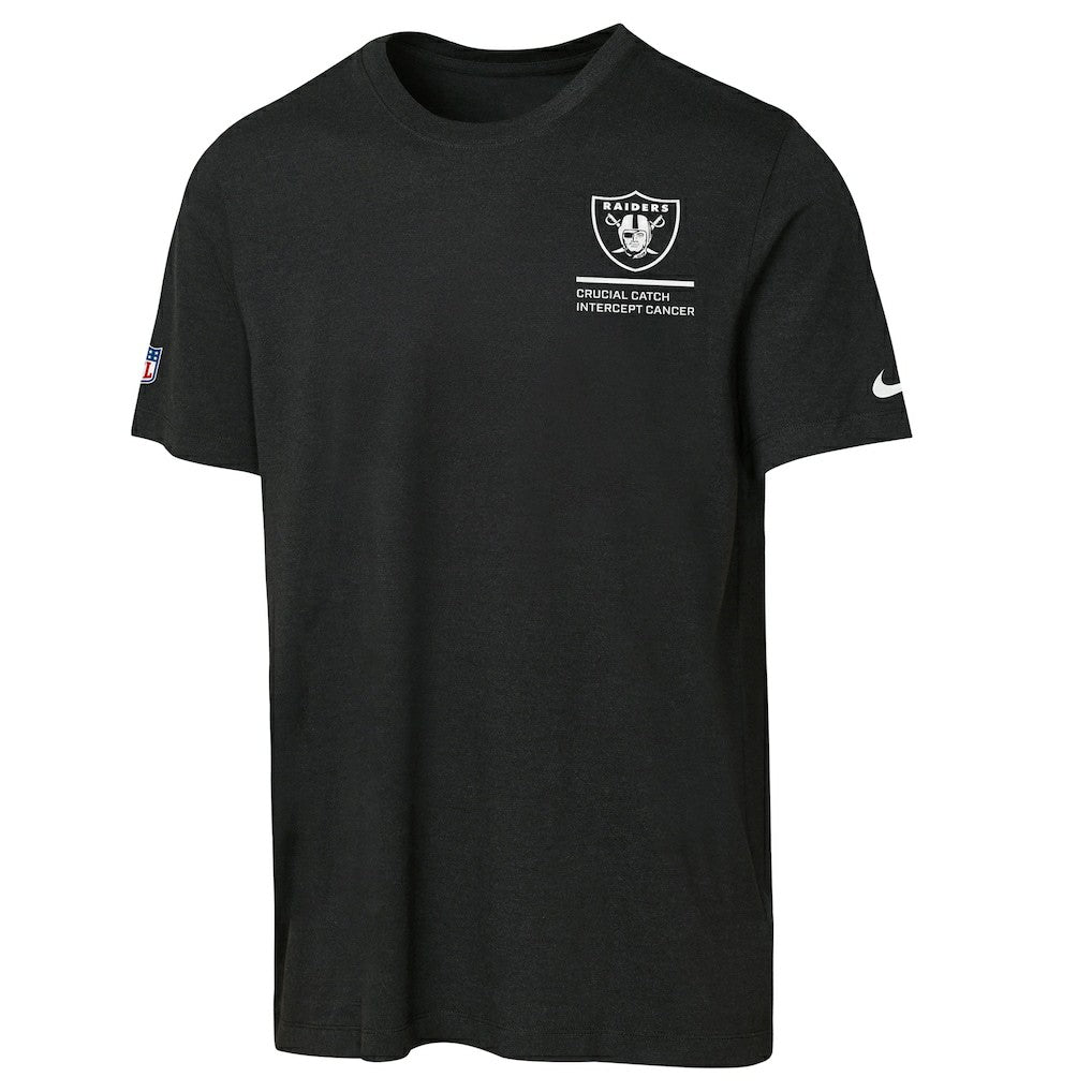 Nike Las Vegas Raiders Youth 2025 NFL Crucial Catch Tri-Blend Dri-FIT T-Shirt Black
