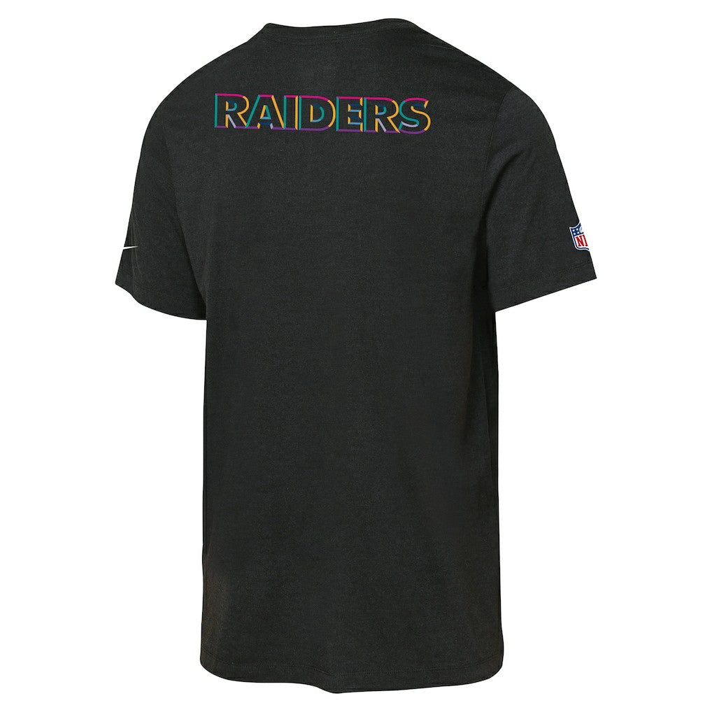 Nike Las Vegas Raiders Youth 2025 NFL Crucial Catch Tri-Blend Dri-FIT T-Shirt Black