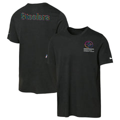 Nike Pittsburgh Steelers Youth 2025 NFL Crucial Catch Tri-Blend Dri-FIT T-Shirt Black