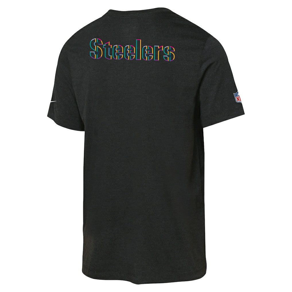 Nike Pittsburgh Steelers Youth 2025 NFL Crucial Catch Tri-Blend Dri-FIT T-Shirt Black