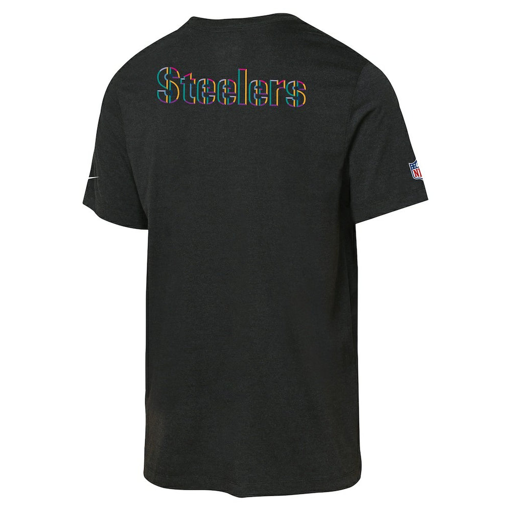 Nike Pittsburgh Steelers Youth 2025 NFL Crucial Catch Tri-Blend Dri-FIT T-Shirt Black