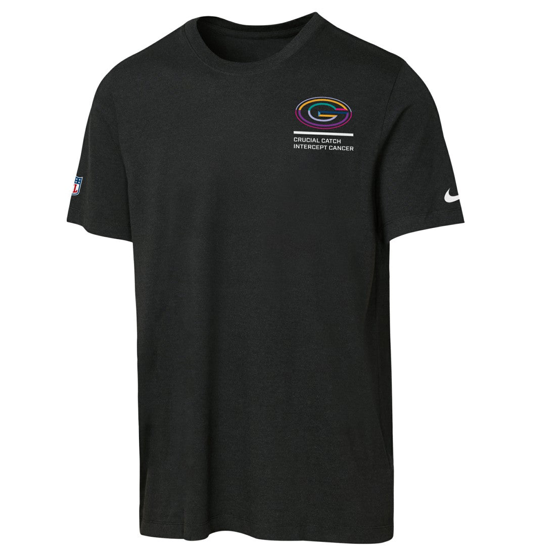 Nike Green Bay Packers Youth 2025 NFL Crucial Catch Tri-Blend Dri-FIT T-Shirt Black