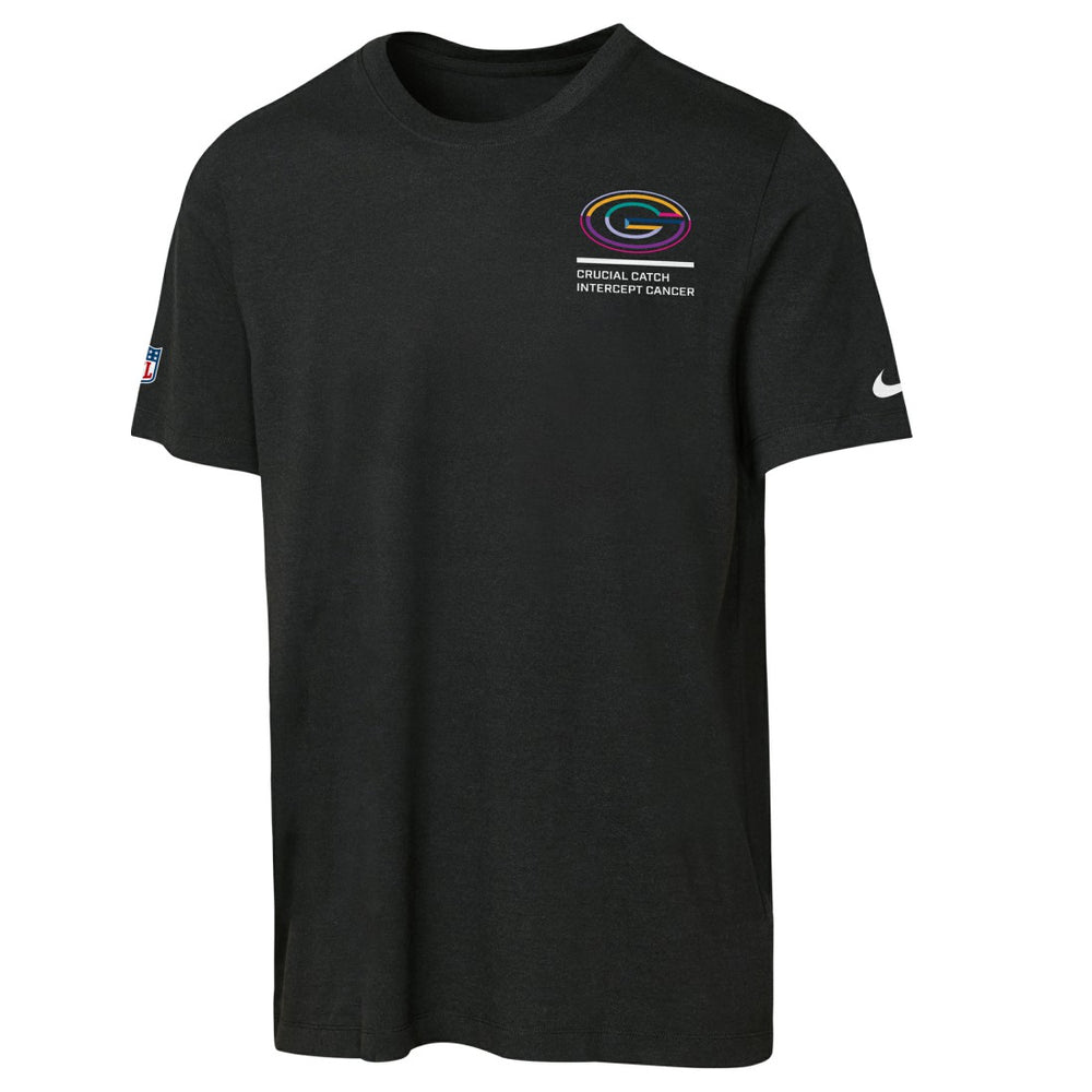 Nike Green Bay Packers Youth 2025 NFL Crucial Catch Tri-Blend Dri-FIT T-Shirt Black