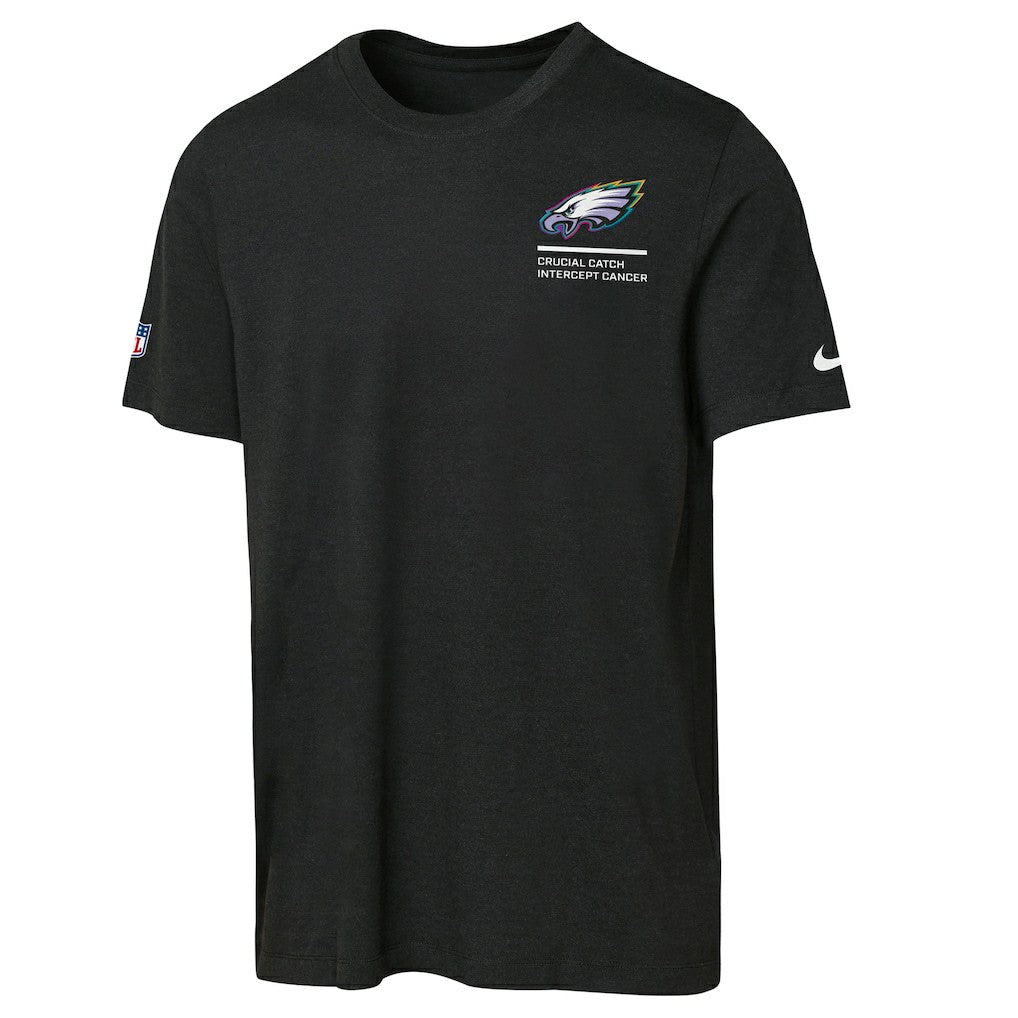 Nike Philadelphia Eagles Youth 2025 NFL Crucial Catch Tri-Blend Dri-FIT T-Shirt Black