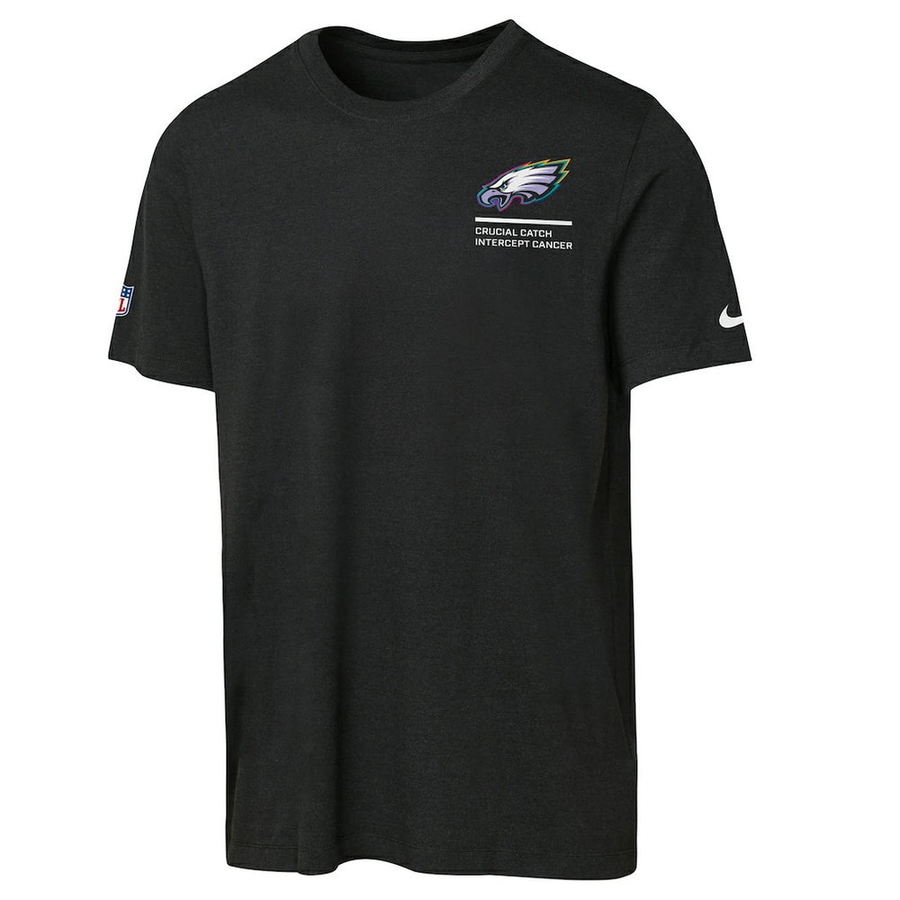 Nike Philadelphia Eagles Youth 2025 NFL Crucial Catch Tri-Blend Dri-FIT T-Shirt Black