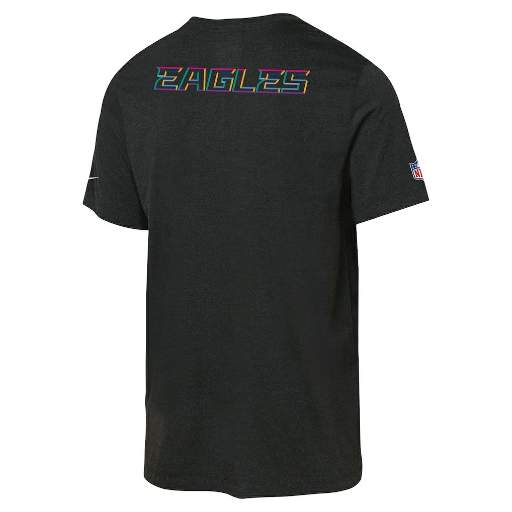 Nike Philadelphia Eagles Youth 2025 NFL Crucial Catch Tri-Blend Dri-FIT T-Shirt Black