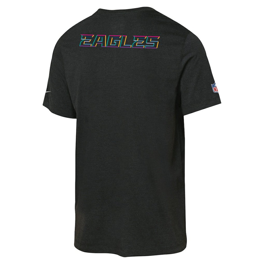 Nike Philadelphia Eagles Youth 2025 NFL Crucial Catch Tri-Blend Dri-FIT T-Shirt Black